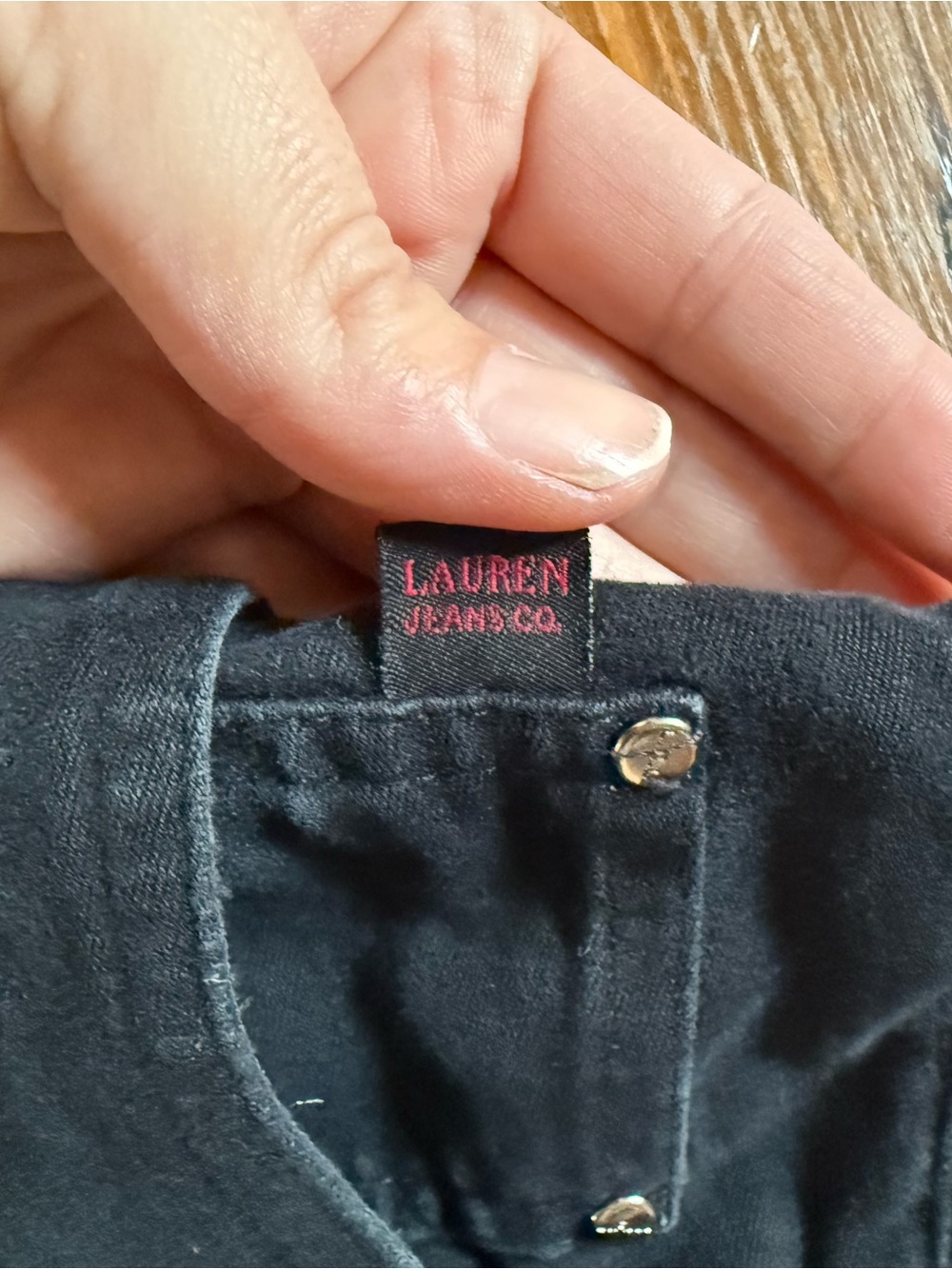 Vintage/Y2K Ralph Lauren Black Jeans - size 6 Petites - Picture 5 of 13